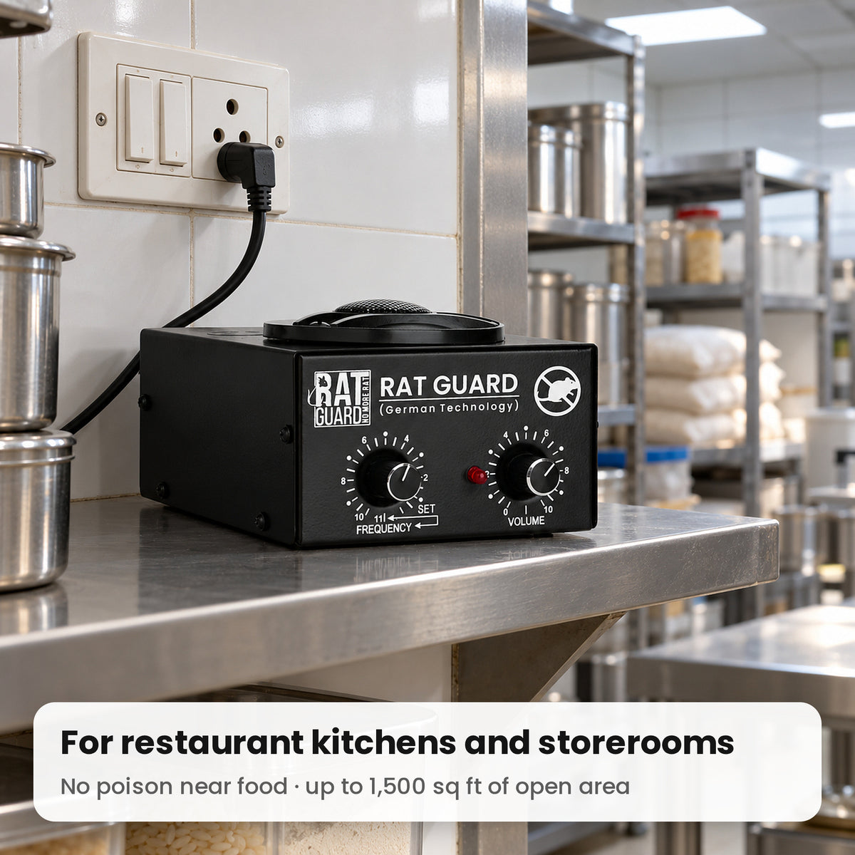 Ratguard MINI in a restaurant kitchen