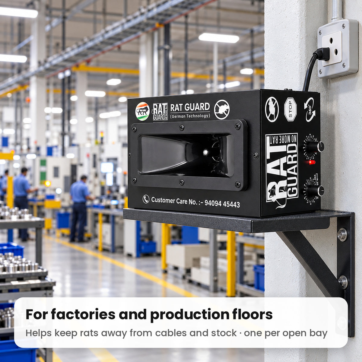 Ratguard Pro 360 in a factory