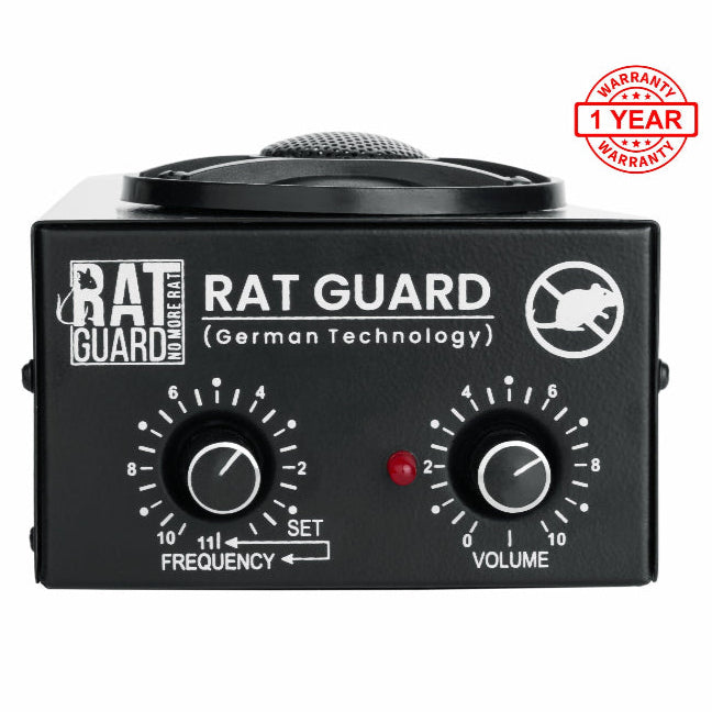 Ultrasonic Ratguard MINI repellent device by My Store, designed for small commercial spaces, with a compact white plastic body.