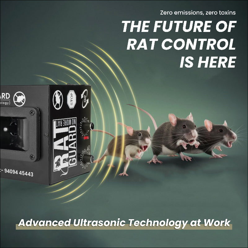 Ultrasonic Ratguard Pro 360 Degree rat repellent device from My Store designed for warehouses and godowns.
