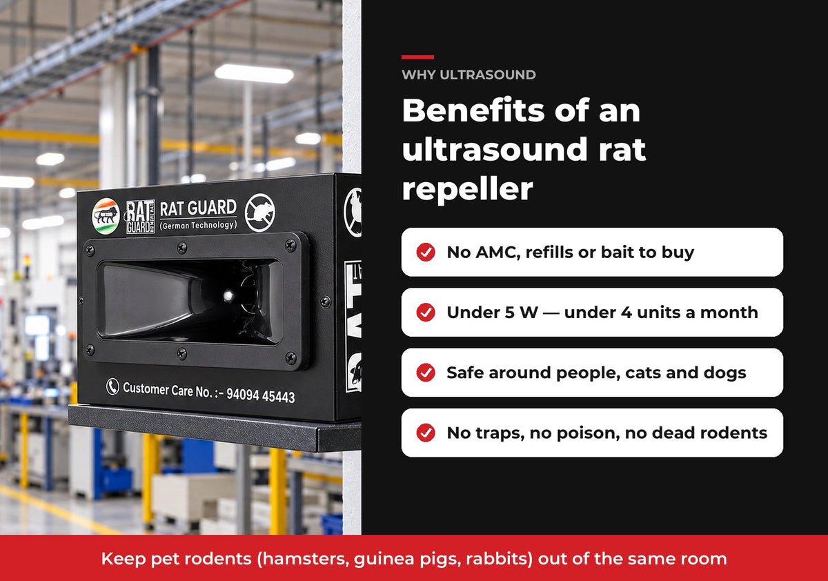 Benefits of the Ratguard Pro 360 ultrasound rat repeller