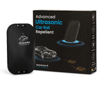 Rat Guard SonicArmor X ultrasonic rat repellent device for cars, featuring a compact design and electronic pest control technology.